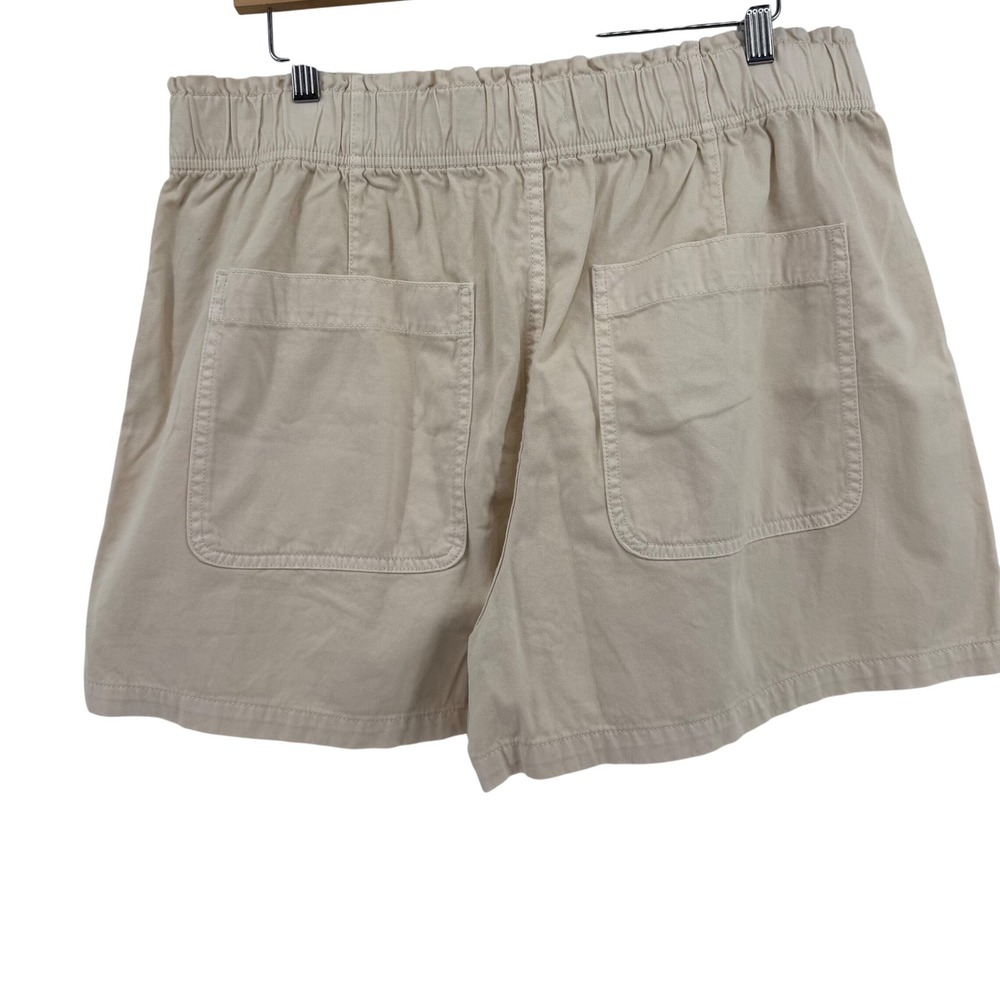 NWT Madewell High Rise Elastic Waist Utility Shorts Tan Size 32 or 14 - Picture 2 of 10
